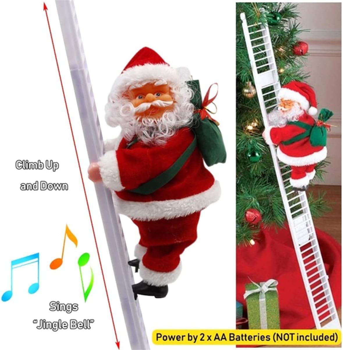 Climbing  Santa (White Ladder)