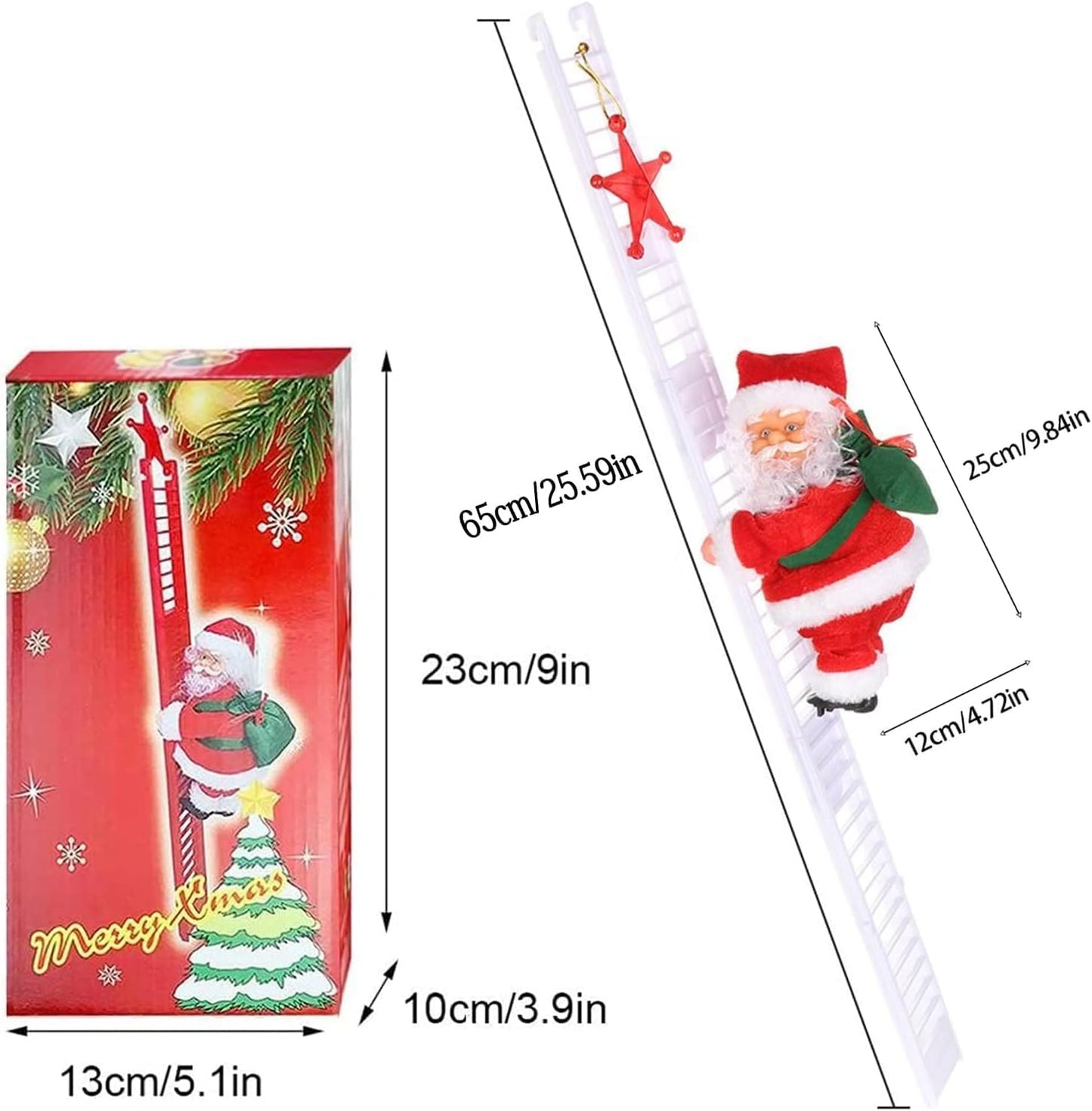 Climbing  Santa (White Ladder)
