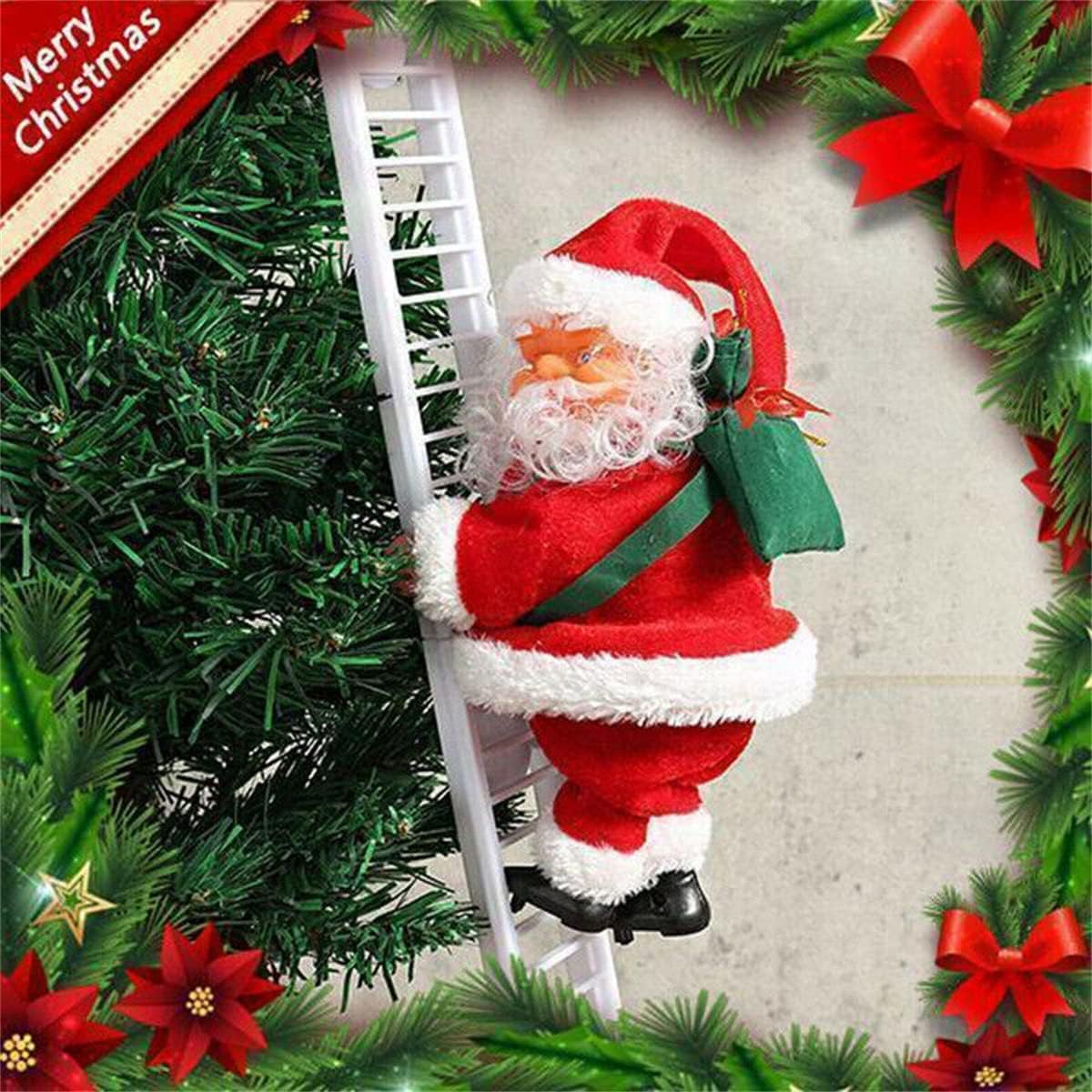 Climbing  Santa (White Ladder)