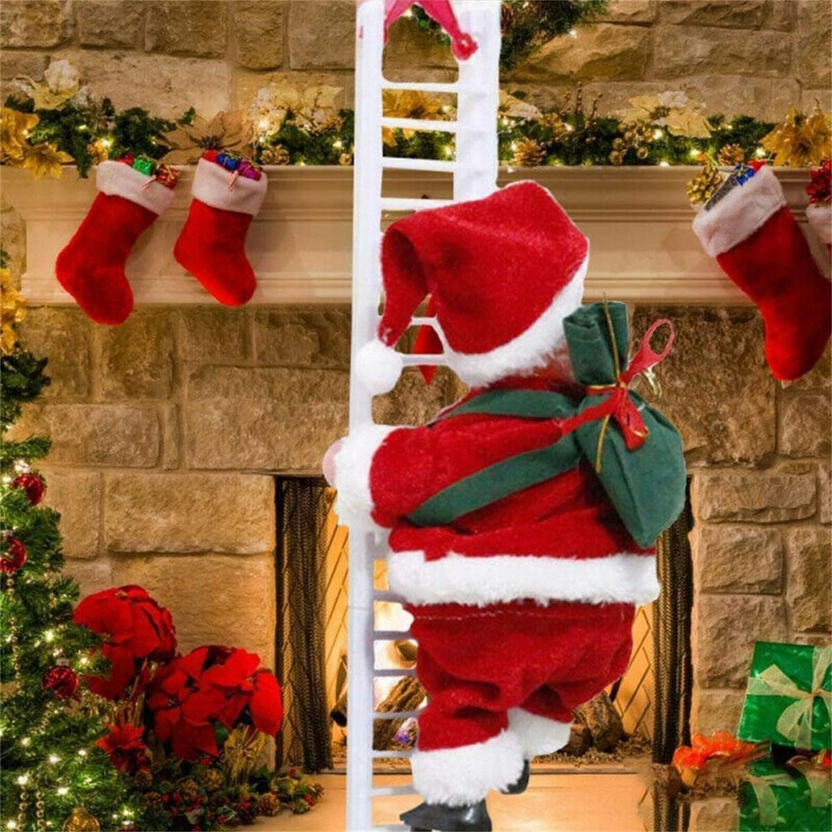 Climbing  Santa (White Ladder)
