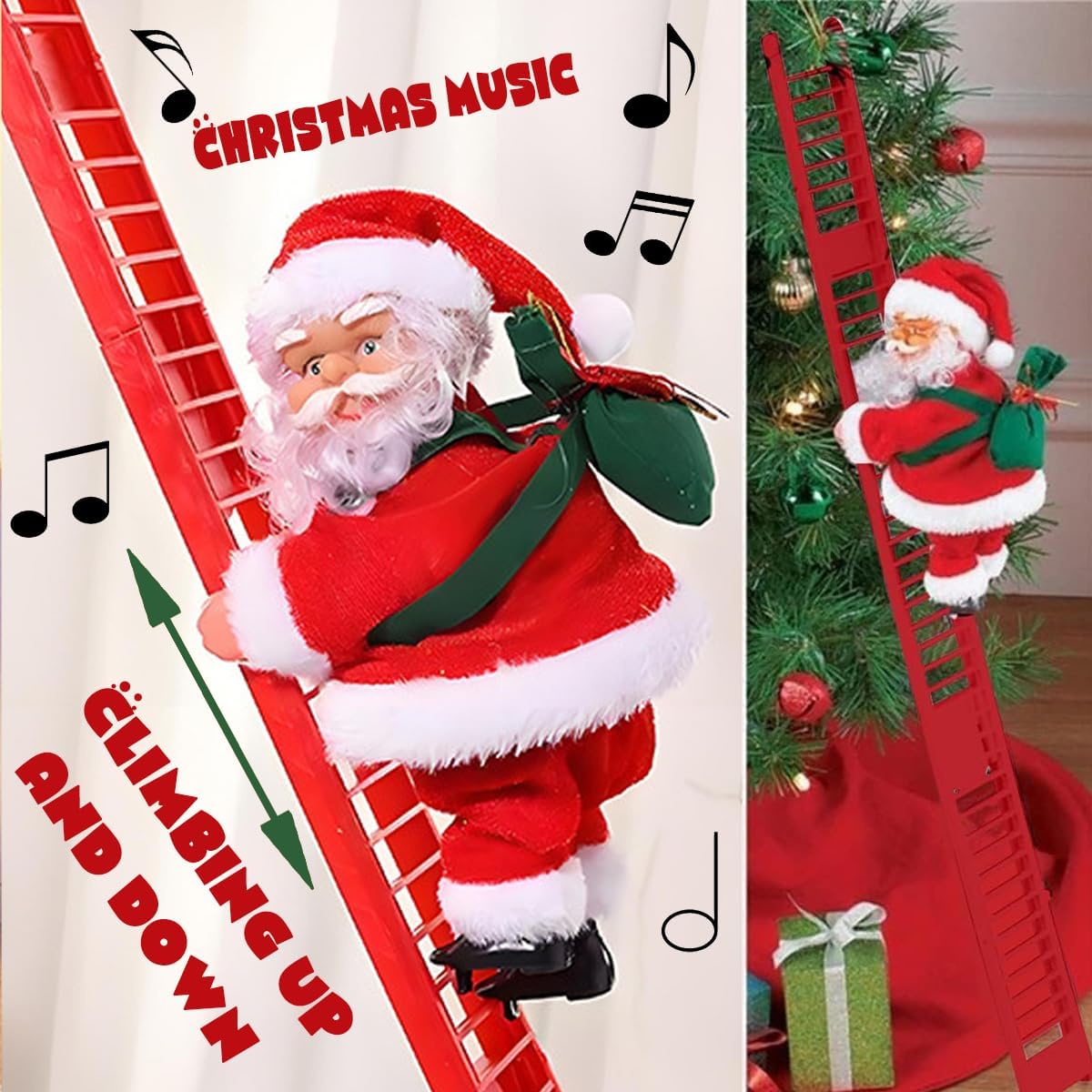 Climbing Santa (Red Ladder)