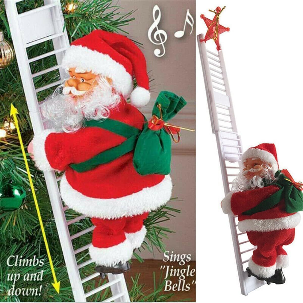 Climbing  Santa (White Ladder)