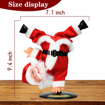 Inverted Rotating Dancing and Singing Santa Claus Plush Toy