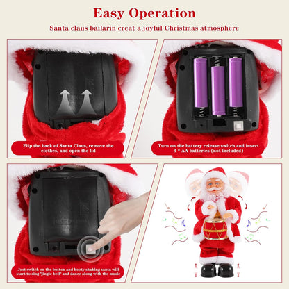 Musical Dancing Santa Claus with Drum