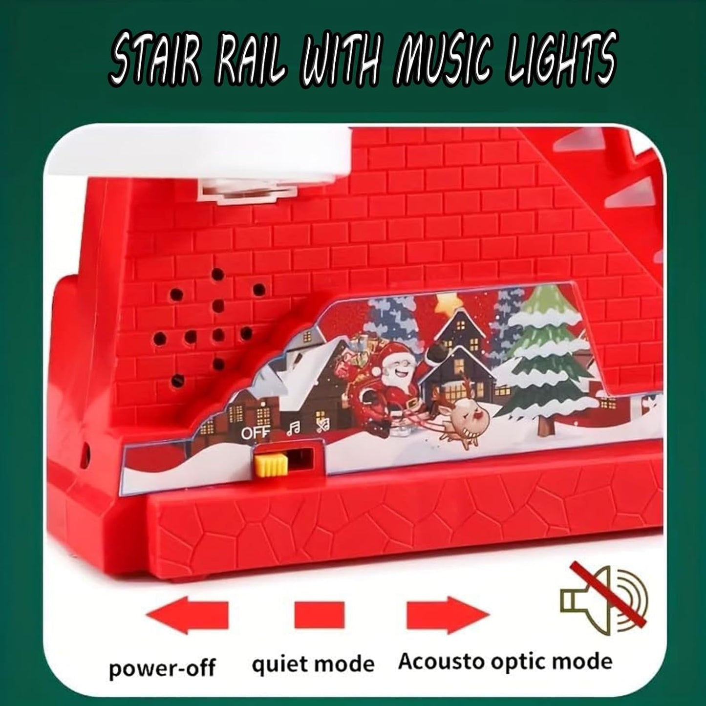 Santa Claus climbing stairs & Doll