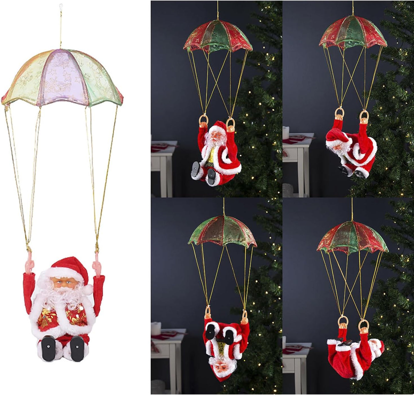 Parachute Tumbling Santa