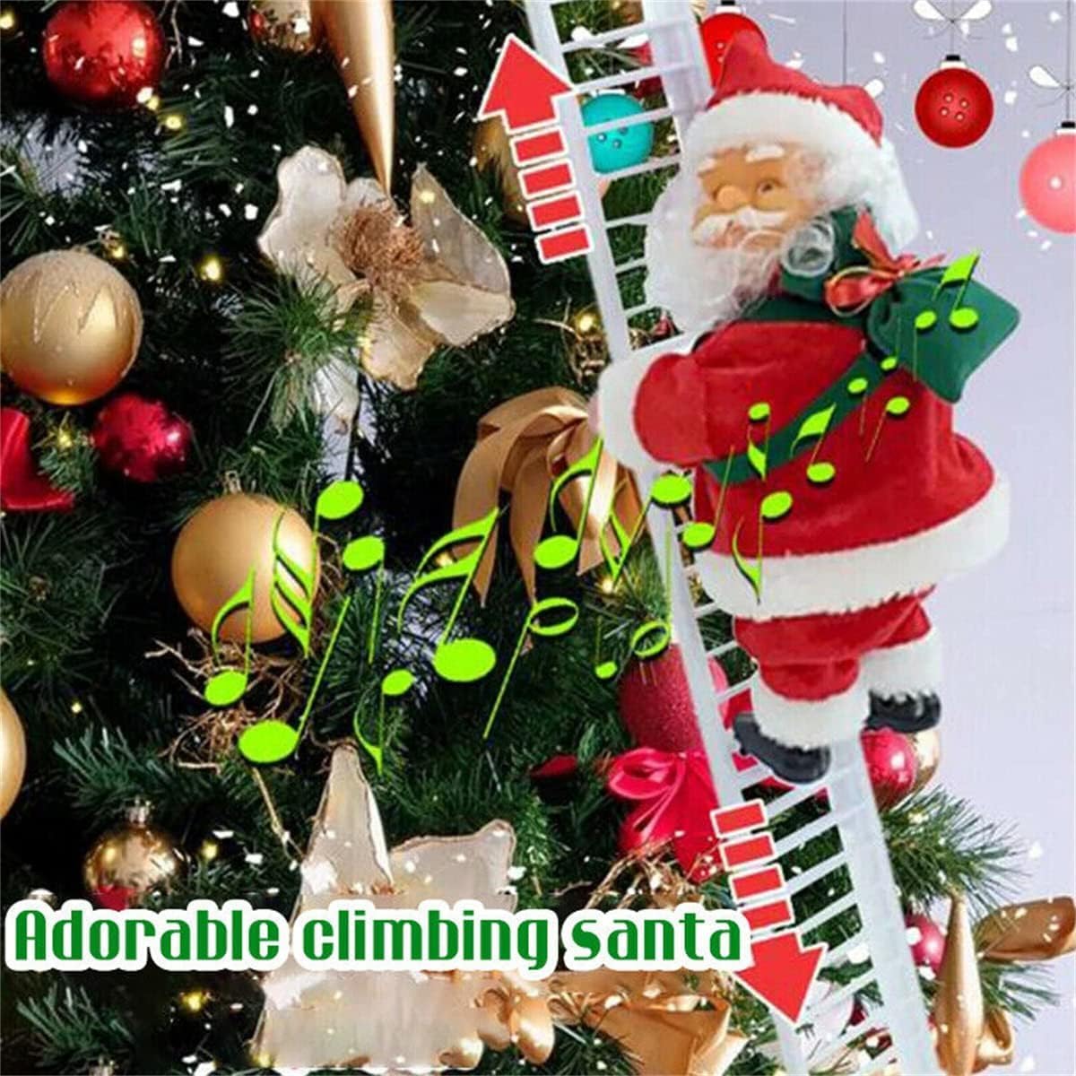 Climbing  Santa (White Ladder)
