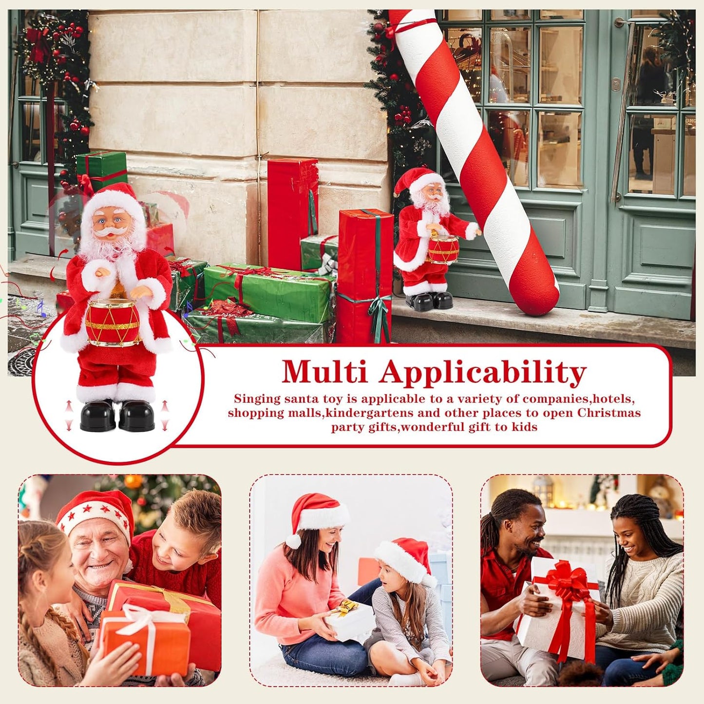 Musical Dancing Santa Claus with Drum