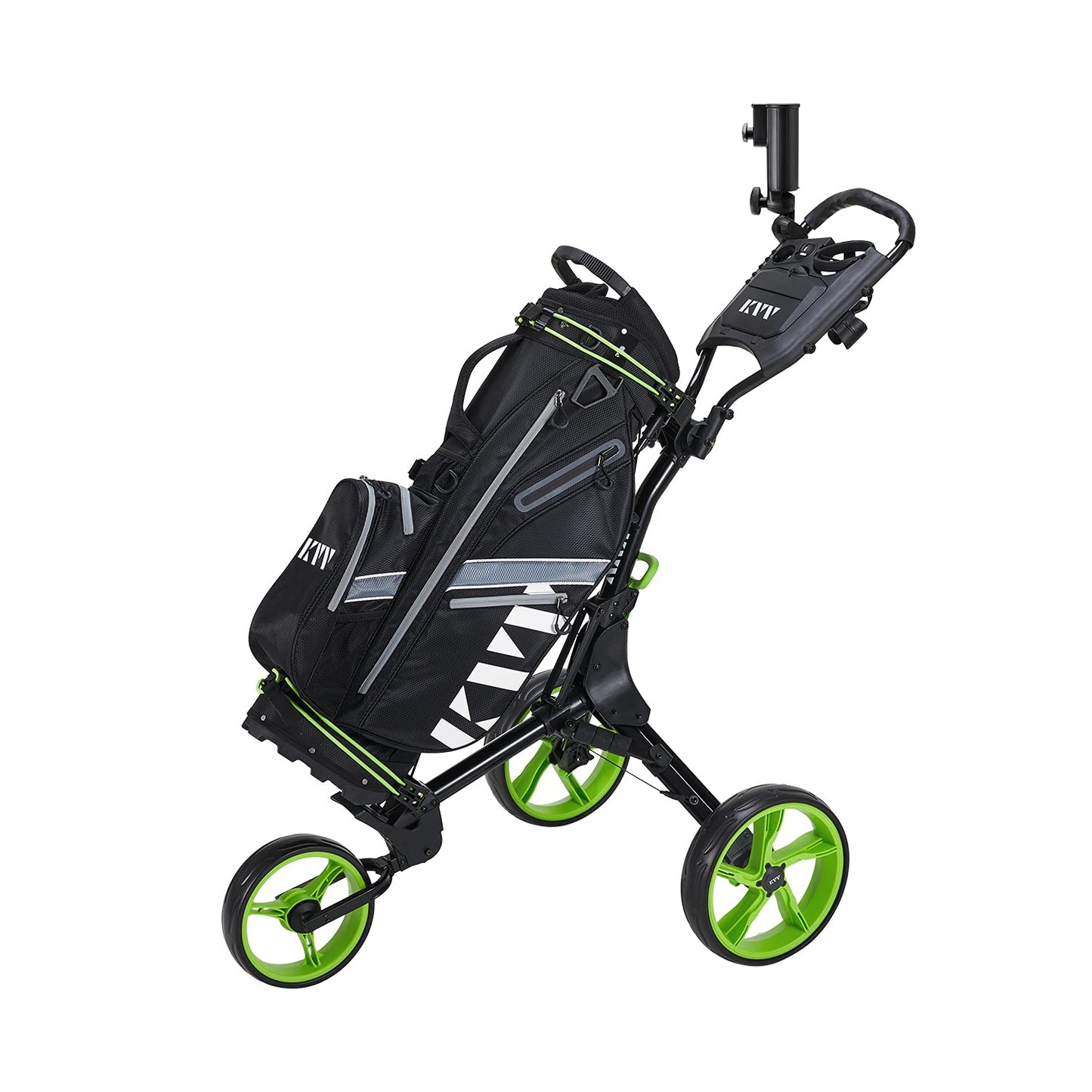 3 Wheel Golf Push Cart Ultra Lightweight Smallest Folding Size