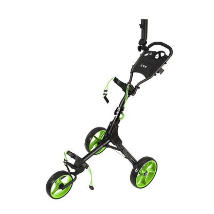3 Wheel Golf Push Cart Ultra Lightweight Smallest Folding Size