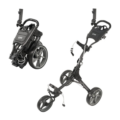 3 Wheel Golf Push Cart Ultra Lightweight Smallest Folding Size