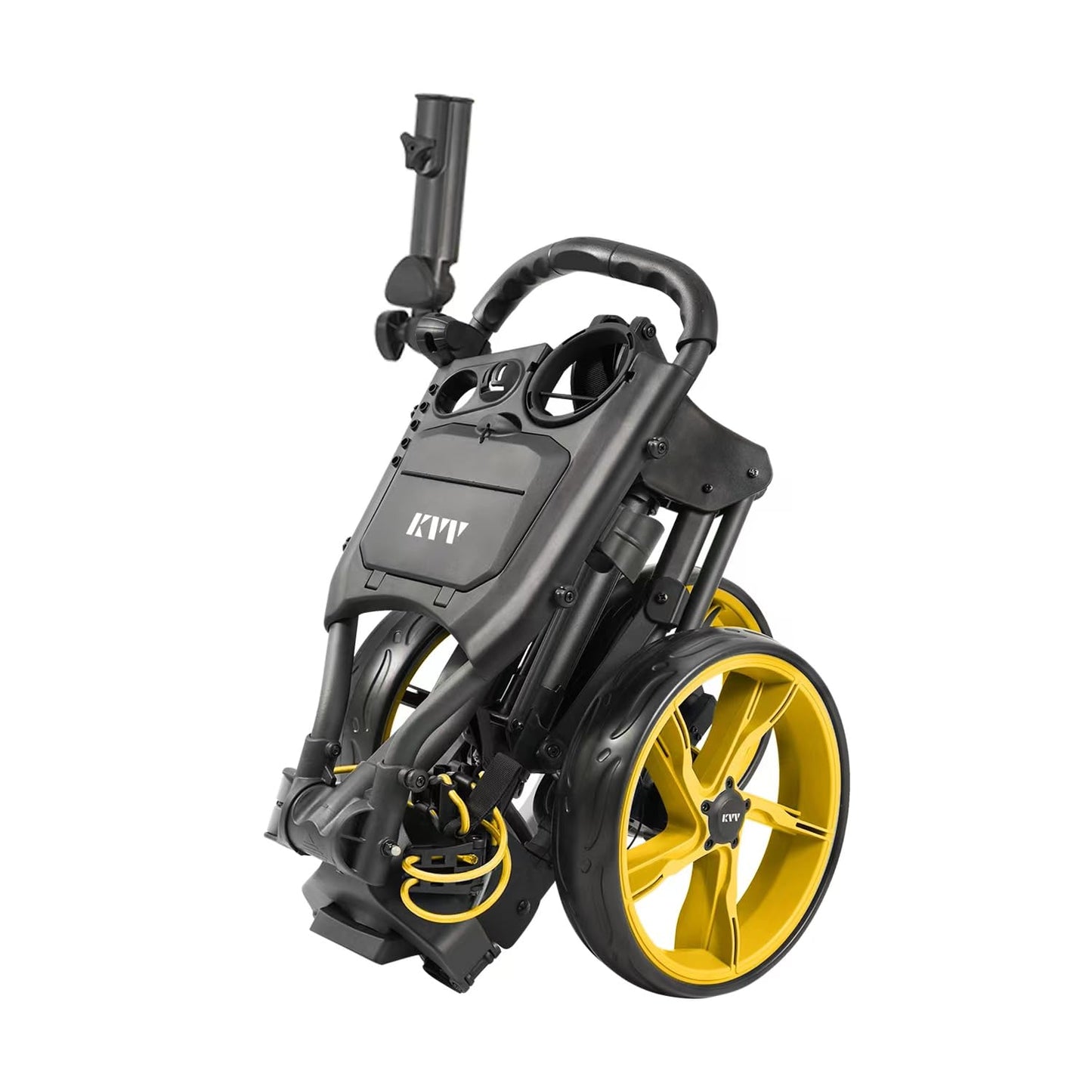 3 Wheel Golf Push Cart Ultra Lightweight Smallest Folding Size