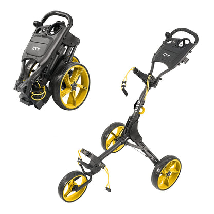 3 Wheel Golf Push Cart Ultra Lightweight Smallest Folding Size