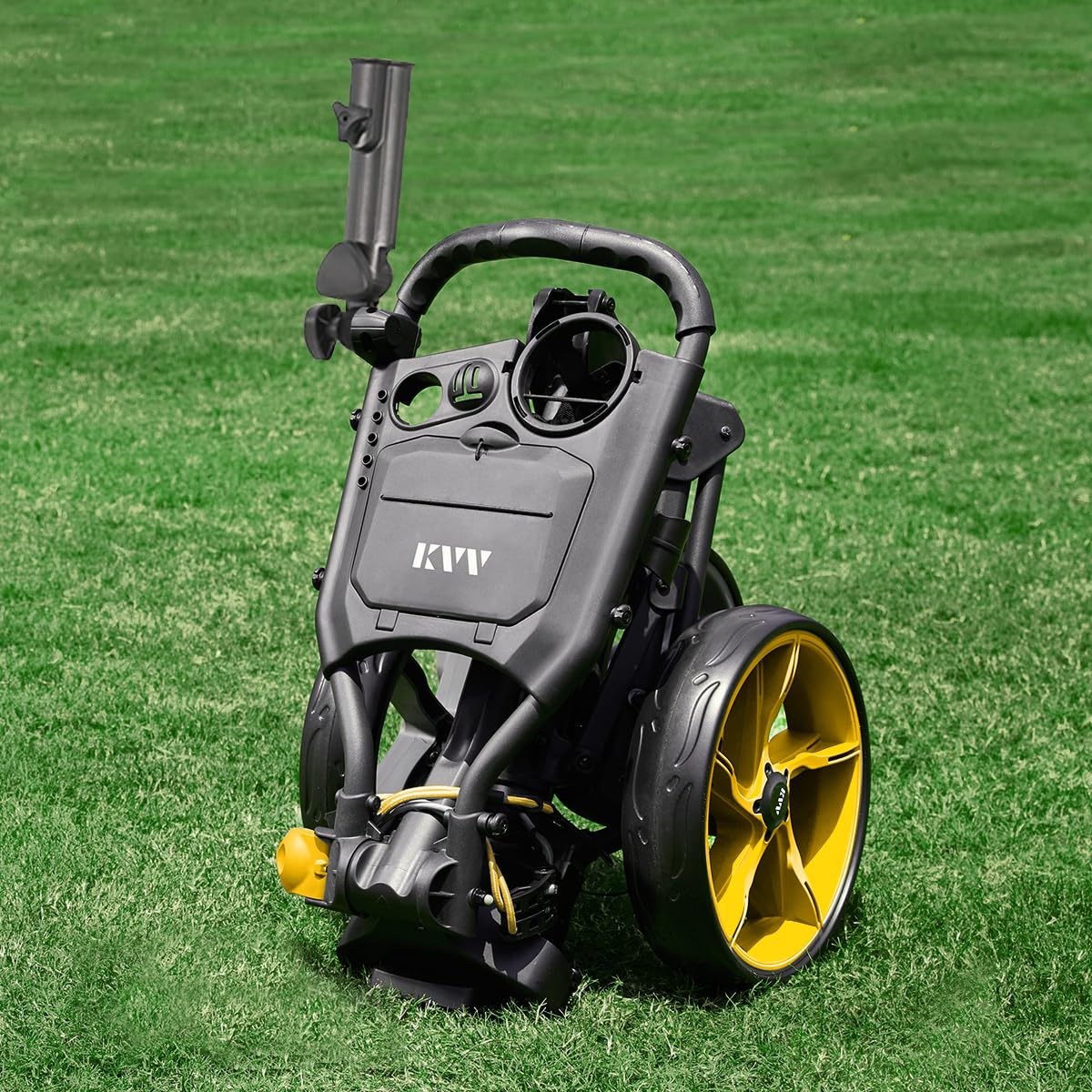 3 Wheel Golf Push Cart Ultra Lightweight Smallest Folding Size