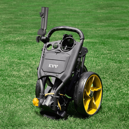 3 Wheel Golf Push Cart Ultra Lightweight Smallest Folding Size