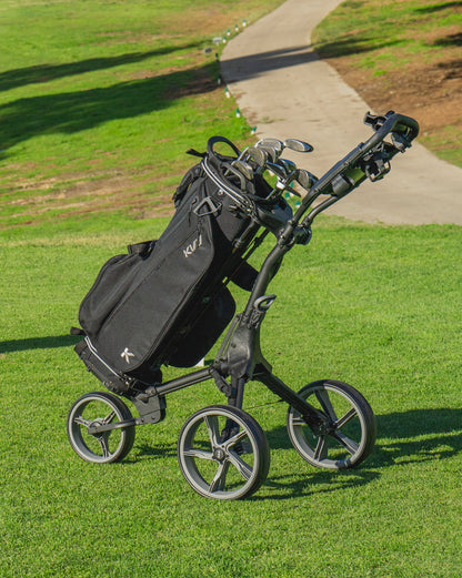 3 Wheel Golf Push Cart Ultra Lightweight Smallest Folding Size