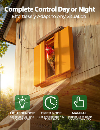 Large Size Automatic Chicken Coop Door Solar