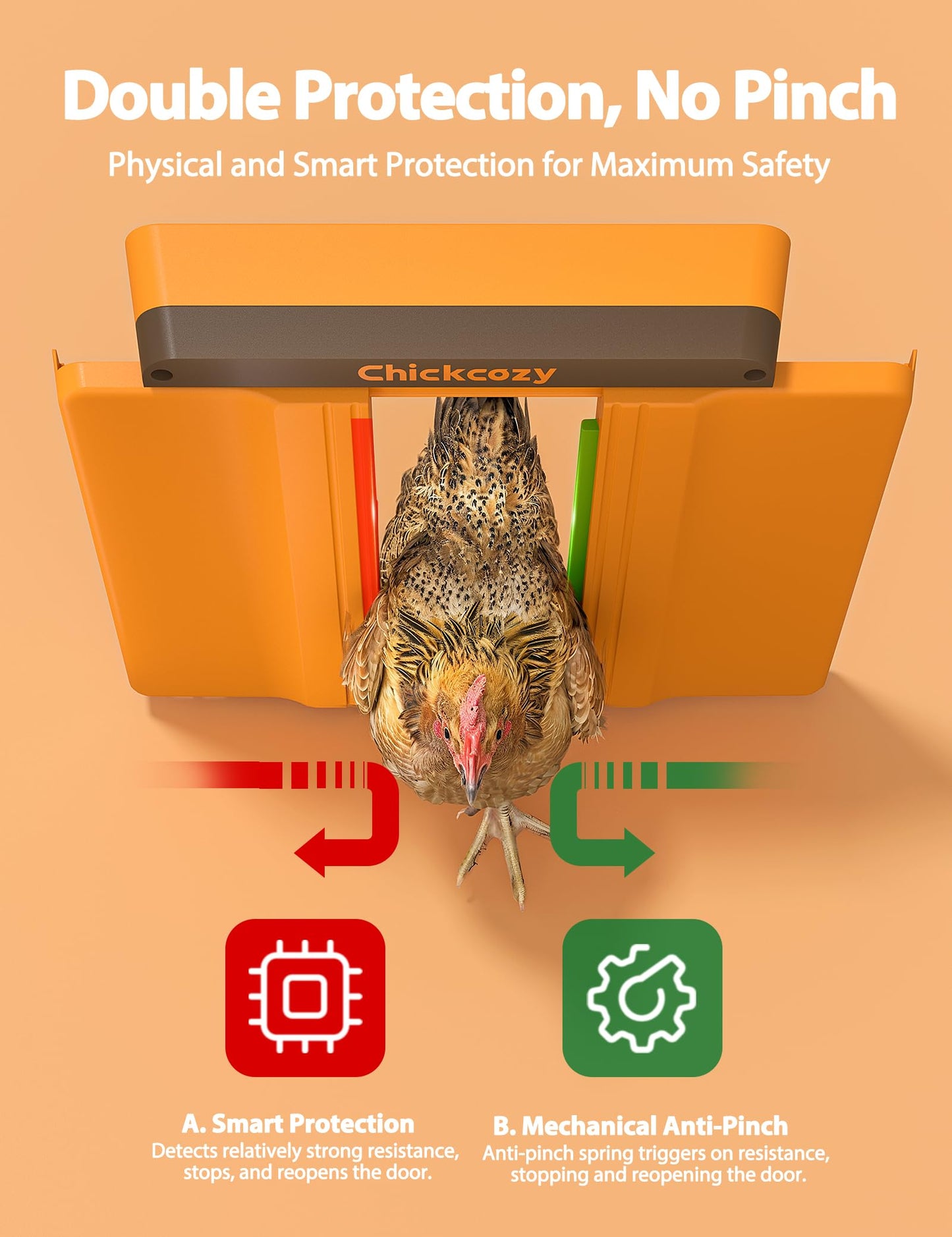 Large Size Automatic Chicken Coop Door Solar