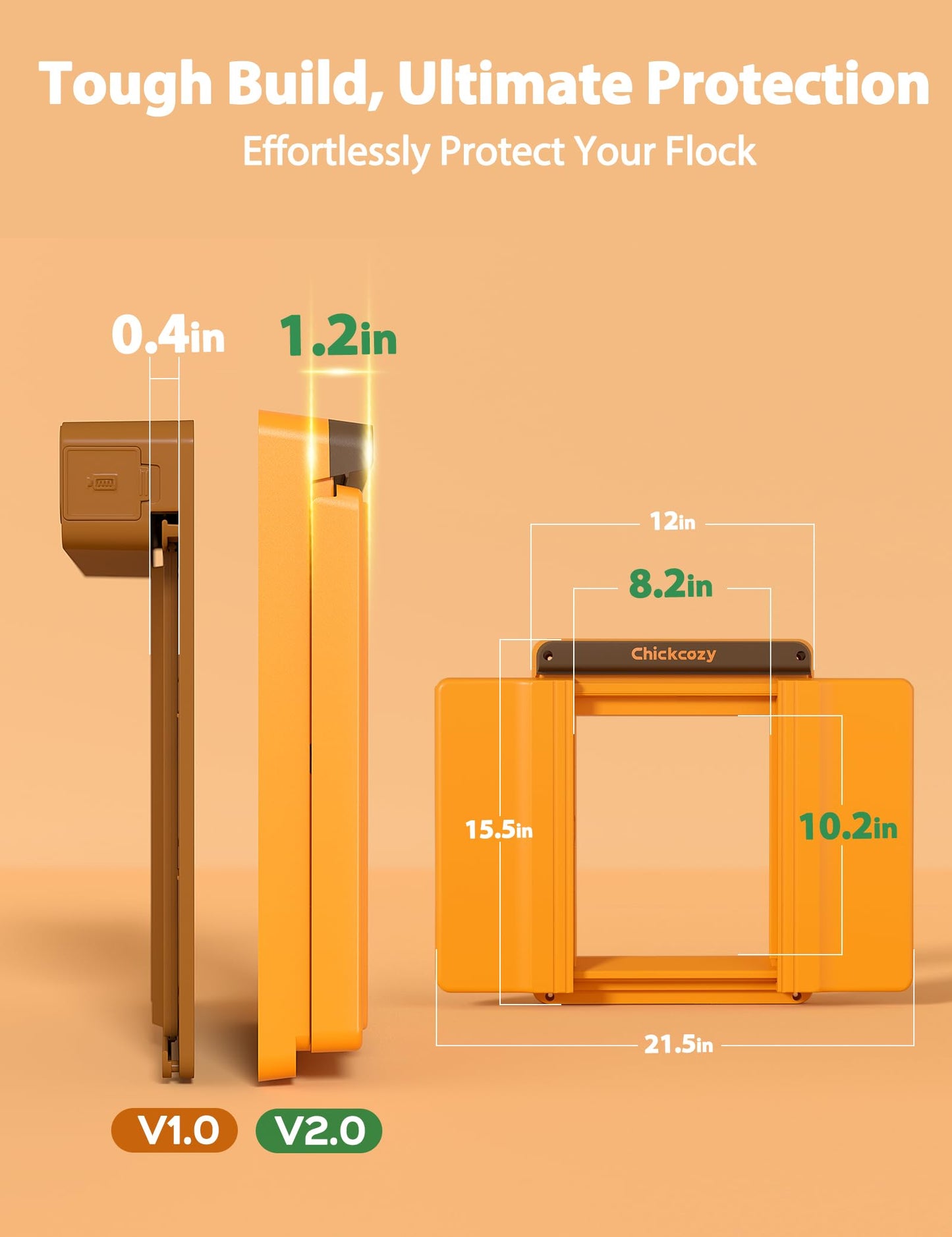 Large Size Automatic Chicken Coop Door Solar