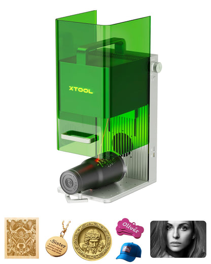xTool F1 2-in-1 Dual Laser Engraver, Lightning Speed Portable Laser Engraving Machine, HD Laser Engraver for Jewelry, Metal, Wood, Leather