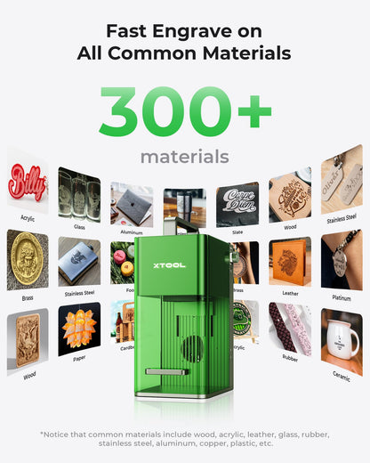 xTool F1 2-in-1 Dual Laser Engraver, Lightning Speed Portable Laser Engraving Machine, HD Laser Engraver for Jewelry, Metal, Wood, Leather